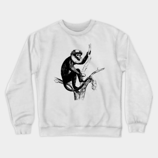 Primate Nature Drawing Crewneck Sweatshirt by KnuckleTonic